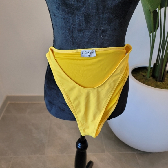 Icon swim Yellow low cut high side bikini bottoms - Picture 6 of 9